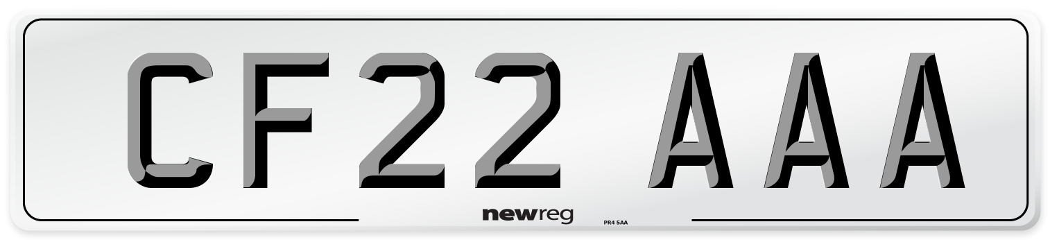 CF22 AAA Number Plate from New Reg